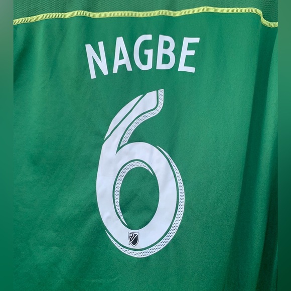 Portland Timbers MLS Soccer Home 2015/16 Green Jersey Nagbe 6 Adidas Women’s XL - Picture 5 of 7